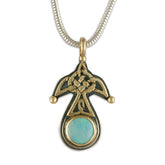 Swallow with Opal Small Pendant